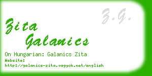 zita galanics business card